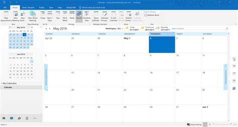Outlook Calendar Settings